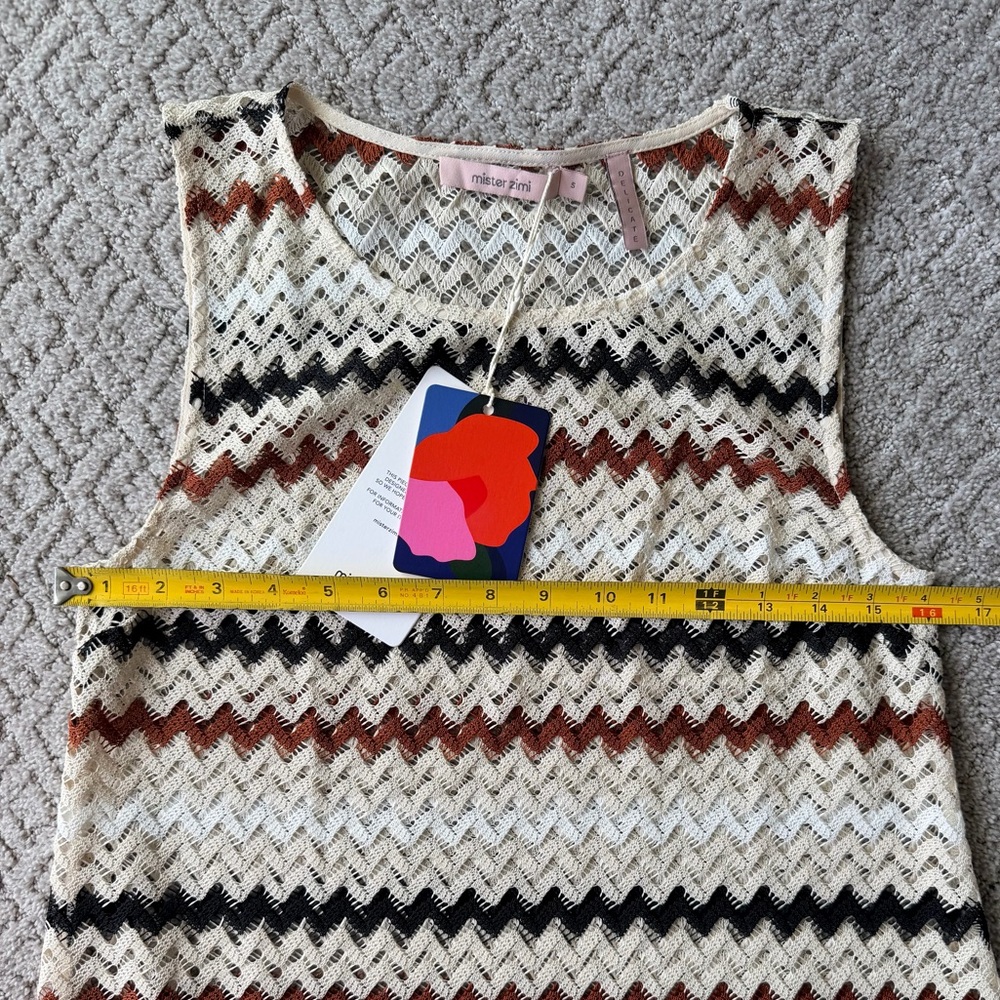 NWT Mister Zimi Resort-Wear Multi Color Chevron
Knit Ibiza Set. Size Small - Picture 8 of 8